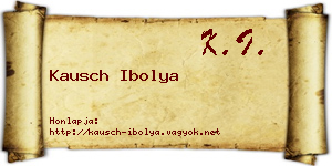 Kausch Ibolya névjegykártya