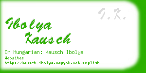 ibolya kausch business card